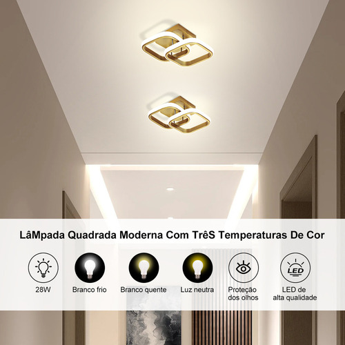 S Luminária De Teto 28w Lustre Led Quarto Banheiro 3 Em 1,c