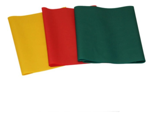 Set De 3 Bandas Elásticas Cando Libre De Látex 1,5 Mts Color Resistencia Baja