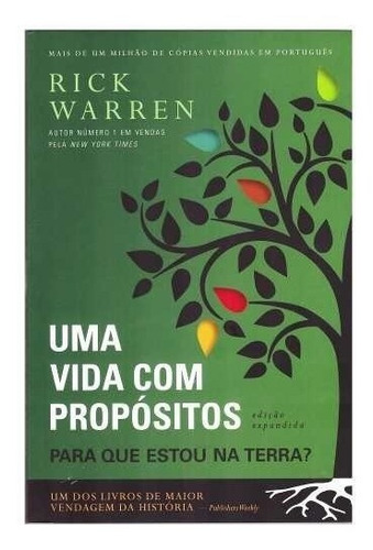 Imagem 1 de 1 de Uma Vida Com Propósitos Para Que Estou Na Terra? Rick Warren