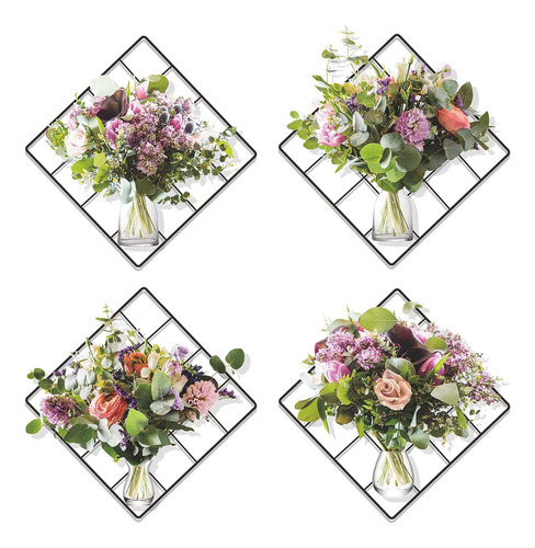 Magic 3d Vivid Flower Bouquet Jarrones Cuadrícula Deco...