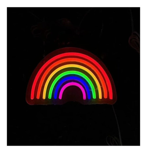 Letrero Neon Arco Iris Hecho Mano Luz Pared Decorativa Led