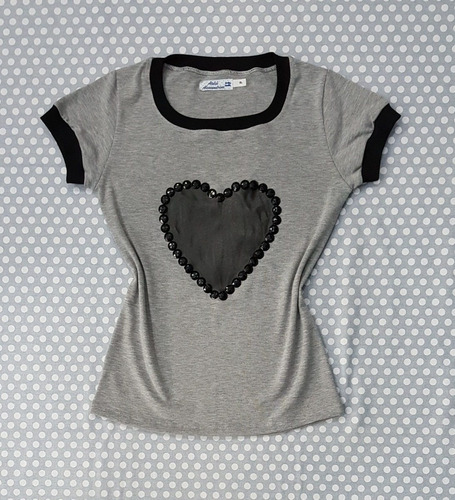T-shirt Blusinha Moda Feminina Viscolycra Bordada Pérolas