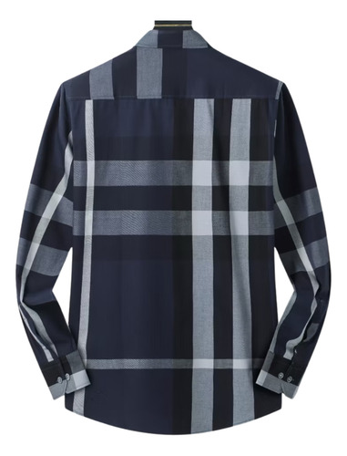 Camisa Tradicional A Cuadros, Azul