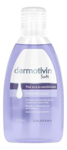 Sabonete Líquido Facial Pele Seca Ou Sensibilizada Dermotivin Soft 120mL