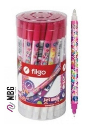 Imagen 1 de 3 de Borratinta Color Rosa Filgo X 25 Unidades
