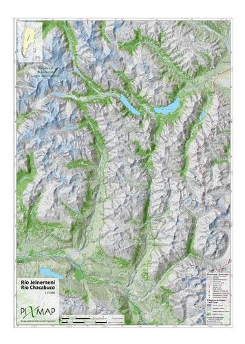 Imagen 1 de 3 de Mapa Topográfico: Río Jeinemeni - Valle Chacabuco