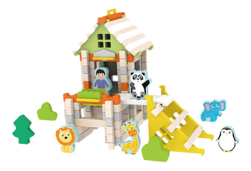 Blocos De Construção Diy Casa Brinquedos Jardim Zoológico