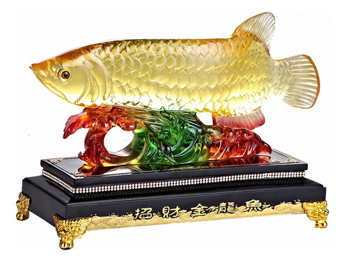 Tamaño Grande Feng Shui Wealth Arowana (pez Dragón Do...