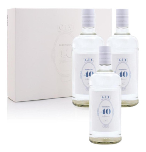 Gin Heraclito 40 Botanicos 750 Ml Caja X3 - Fullescabio