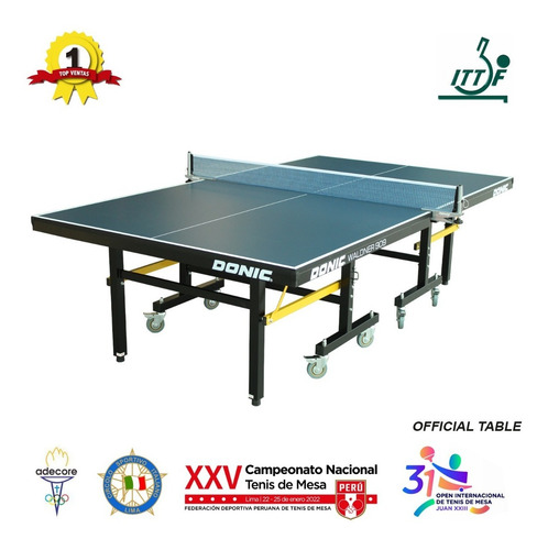 Imagen 2 de 10 de Mesa De Ping Pong Donic Waldner 909 25mm Ittf
