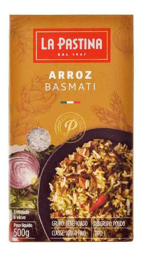 Imagem 1 de 2 de Arroz Basmati Italiano La Pastina 500g