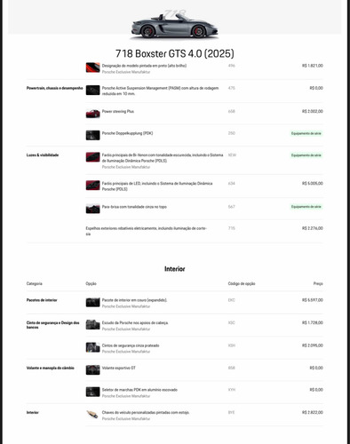 Porsche 718 boxster 4.0 Gts Pdk 2p