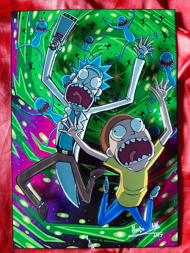 Rick Y Morty Cuadros 30 X 20 3d 20