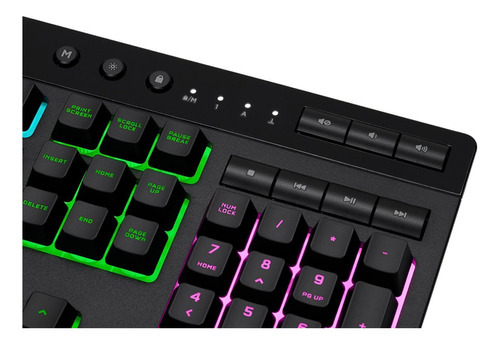 Teclado Gamer Corsair K55 Rgb Pro Lite, Teclas Macro, Inglés Color Del Teclado Negro