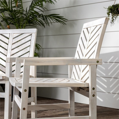 Sillas De Exterior Walker Edison Paquete De 2 Color Café Liso