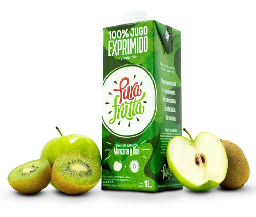 Jugo Kiwi Y Manzana Pura Frutta 1 Litro