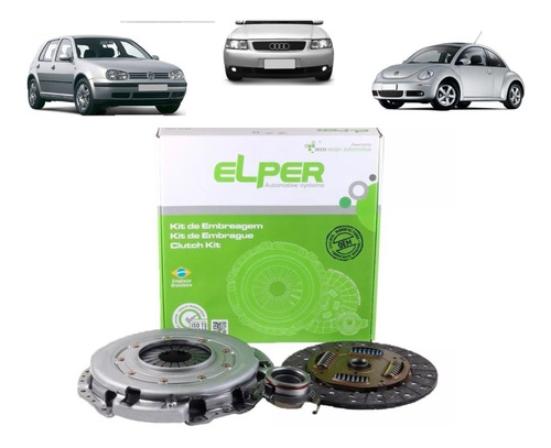 Kit Embreagem Golf 99a02 A3 99a02 Jetta99a02 1.6 1.8 2.0 8v