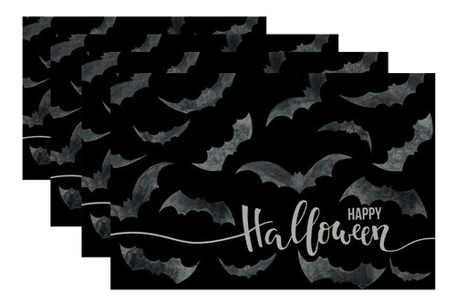 Happy Halloween Decoraciones Ap168 Juego De 4 Manteles Indiv