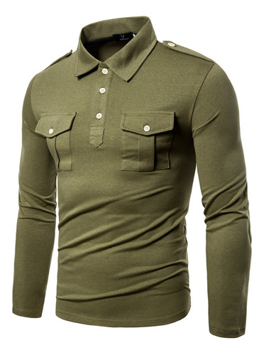 Camiseta X Para Hombre Con Costuras De Camuflaje Y Manga Lar