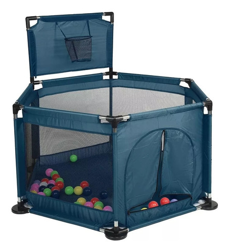 Corral Piscina Pelotas Estimulacion Bebes Con Barandas