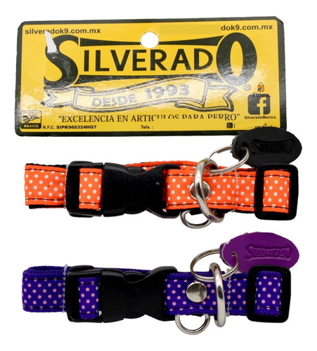 Paquete De 2 Collares Para Perro Grosor 2 Cm Silverado 