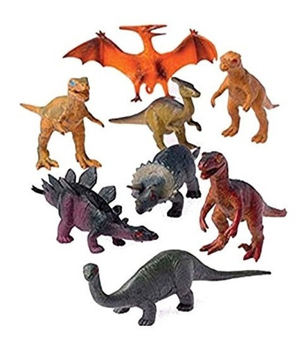 12 - Surtido Dinosaurios De Juguete De Plástico De Tamaño