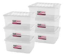 Comprar Cajas Apilables Organizadoras 17lts Colombraro Pack 6 Cajas