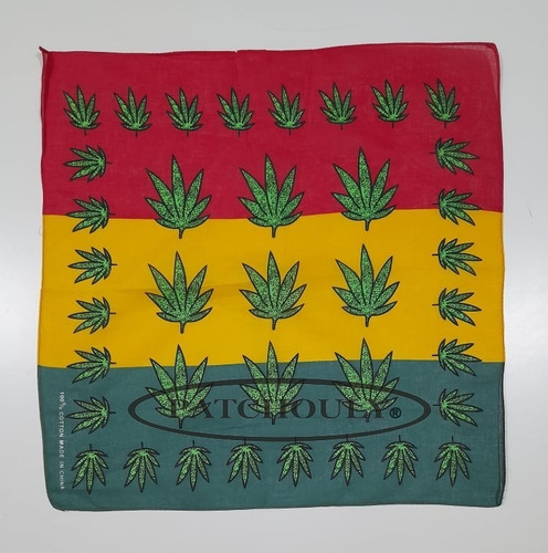 Imagen 4 de 4 de Pañuelo Bandana Bandera Rasta Hoja 100% Algodon Original