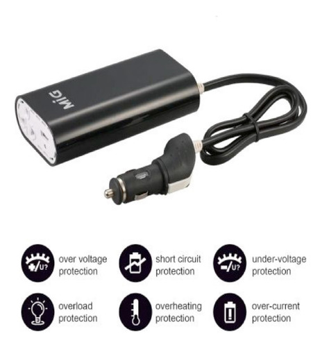 Mini Inversor Voltaje Auto Corriente 12v / 220v Usb 200w