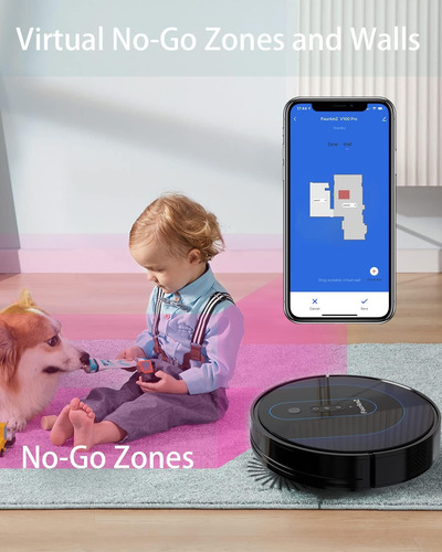 Aspiradora Robot Limpiador Inteligente Wifi Succion 1800p