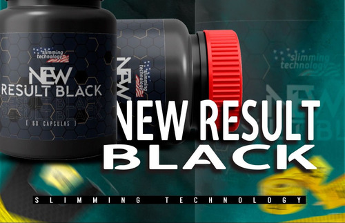 New Result Black 60 Cápsulas (slimming Technology Sem Sabor