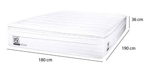 Imagen 7 de 8 de Colchón Deluxe Resorte Pocket King Altura 36 Cm