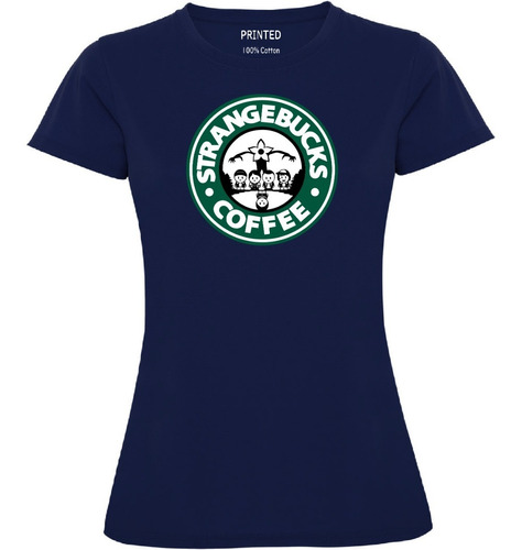 Polera Mujer Estampado Stranger Coffee