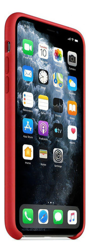 Carcasa Funda Protector De Silicon Rojo iPhone 11 Pro Max Nombre Del Diseño Product Red Color Rojo
