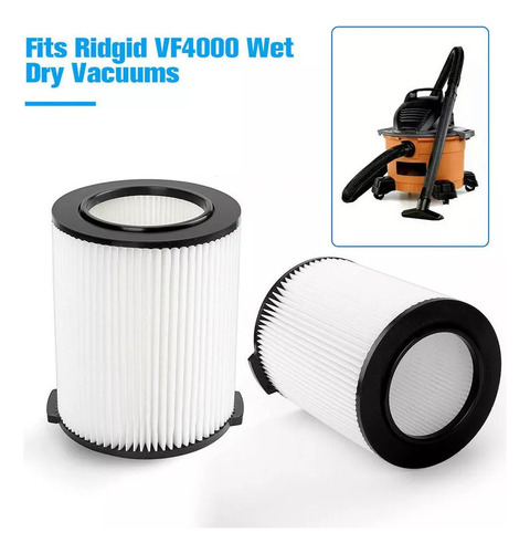 K Filtro Vca Mojado/seco For Filtro De Vacío Ridgid Vf4000