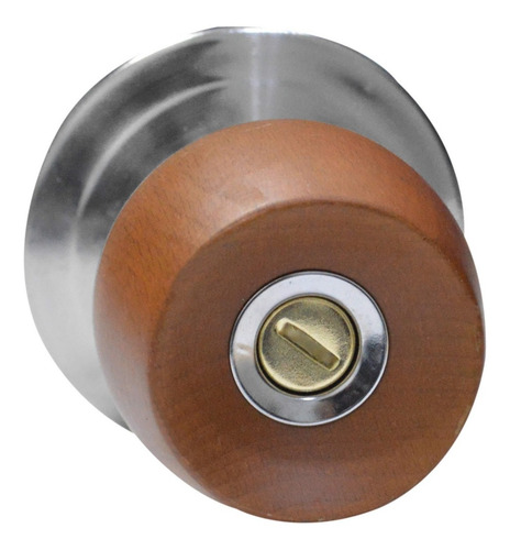 Chapa Bola Baño P/madera Uduke Color Miel Escudo Cromado