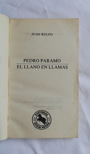 Pedro Páramo Y El Llano En Llamas// Juan Rulfo 