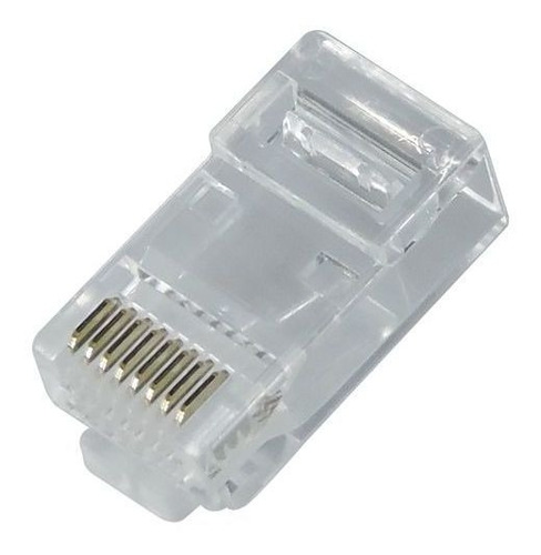 Imagem 5 de 12 de Pote 100 Conectores Rj45 Ez Crimp Cat6 + Alicate De Crimpar