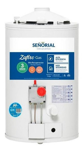 Imagen 1 de 4 de Termotanque Señorial Zafiro Multigas 30 Litros