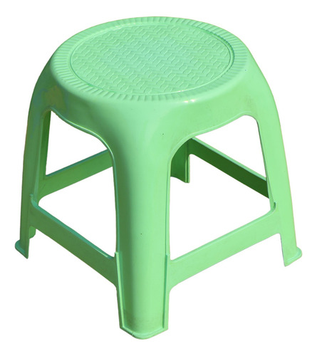 2 Bancos Banquito Plástico Infantil Pequeño Multiusos Color Verde Claro