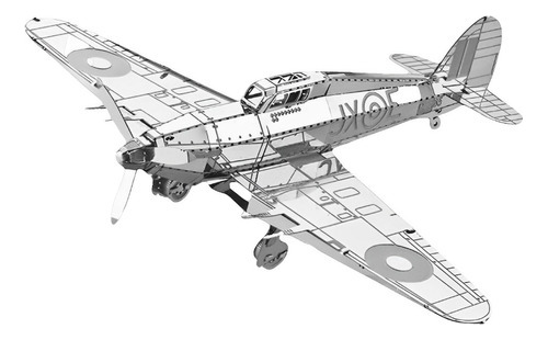 Puzzle 3d De Metal - Avión Caza Hawker Hurricane