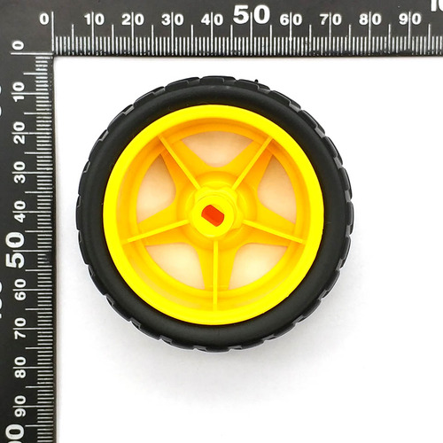 Rueda De Caucho 65mm Neumático Para Auto Robot