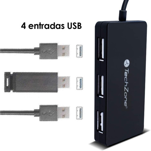 Hub 4 Puertos Usb2.0 Alta Velocidad Carga Y Transfiere Datos