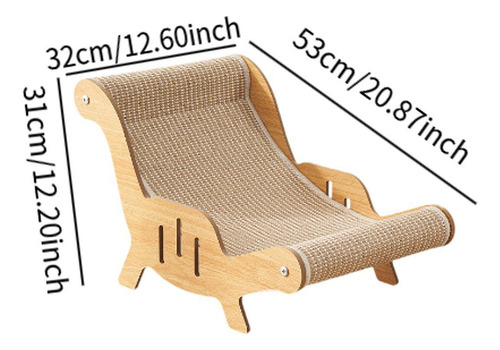 Silla De Descanso De Sisal For Gatos, 32 Cm X 53 Cm X 31 Cm