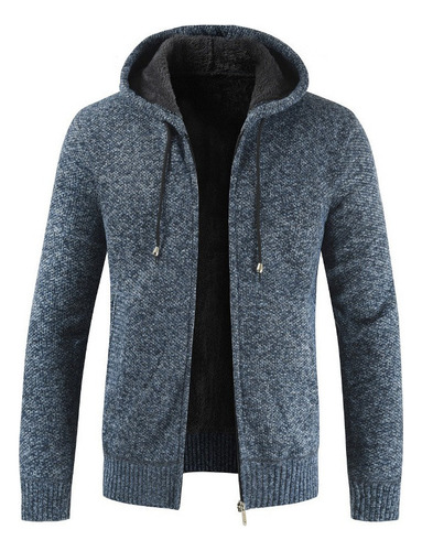 Chaqueta Con Capucha De Suéter De Punto De Moda Para Hombres