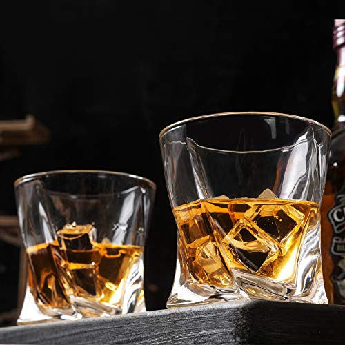 Juego De 6 Vasos De Whisky, Vasos De Cristal Torcido Kanars