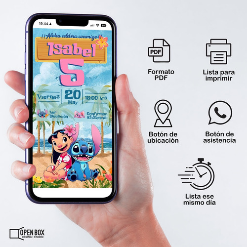 Invitación Digital Infantil Personalizada Lista Para Enviar