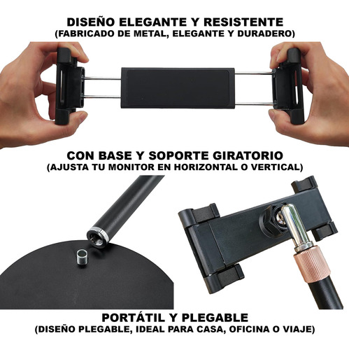 Soporte Para Monitor Portátil Metálico Ajustable Extensible
