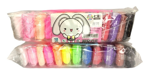 Imagen 2 de 3 de Plastilina Foami Moldeable Secado Rápido Pack De 12 Colores