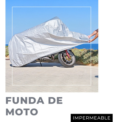 Funda Para Moto Universal Doble Textura Impermeable